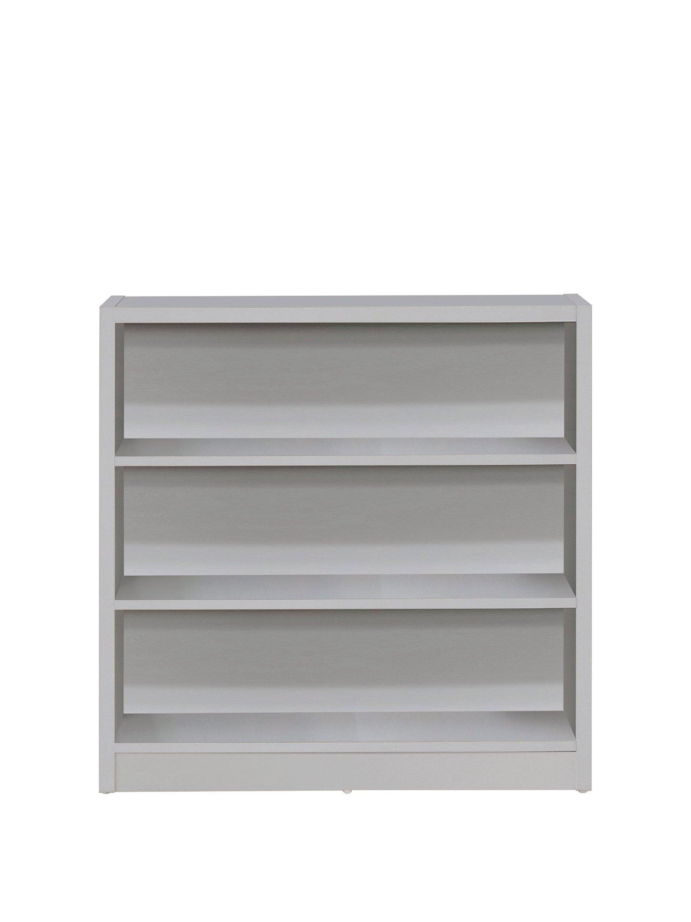Metro Small Wide Bookcase Grey Very Co Uk