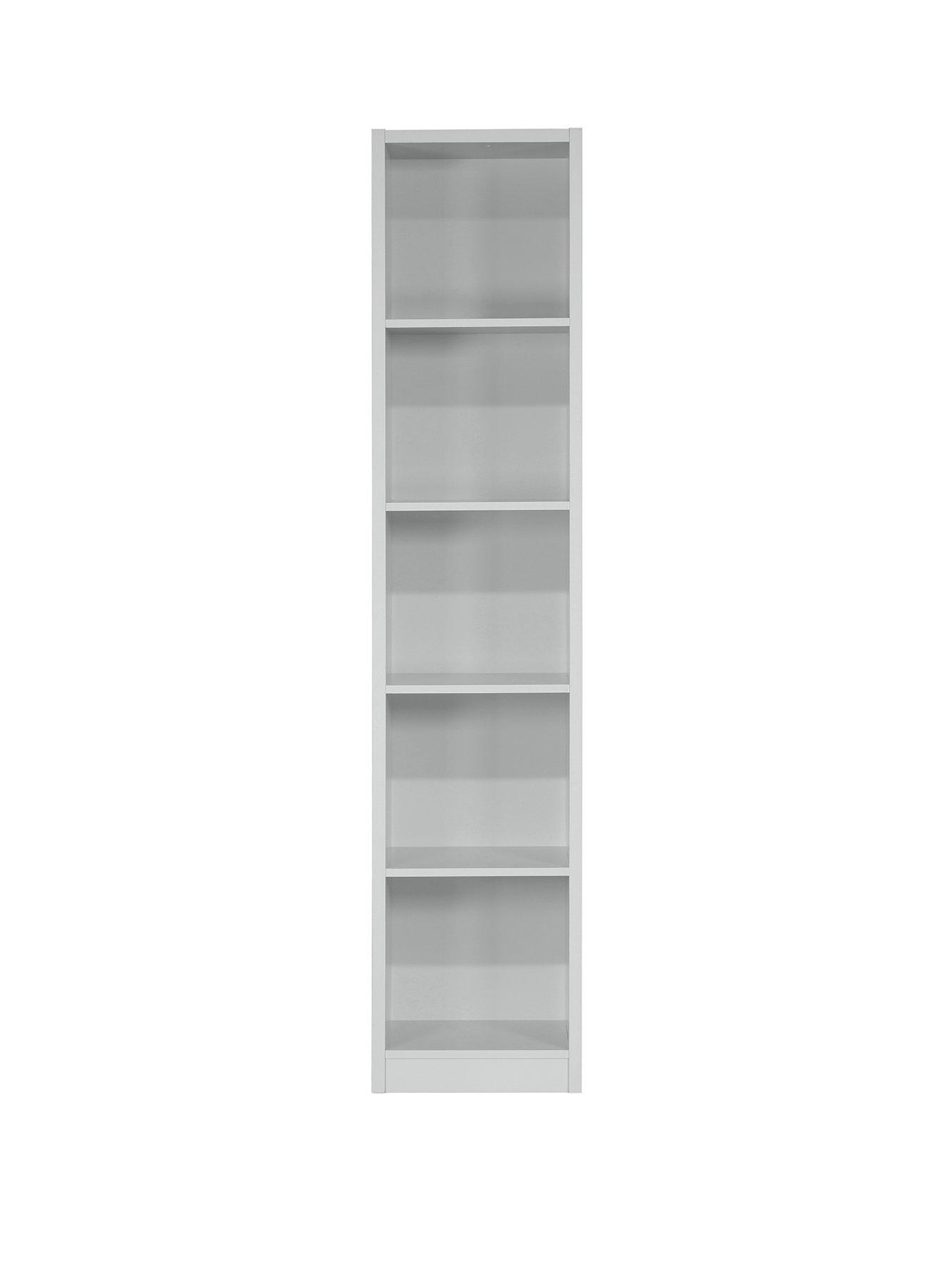 Metro Tall Half Width Bookcase Grey Very Co Uk