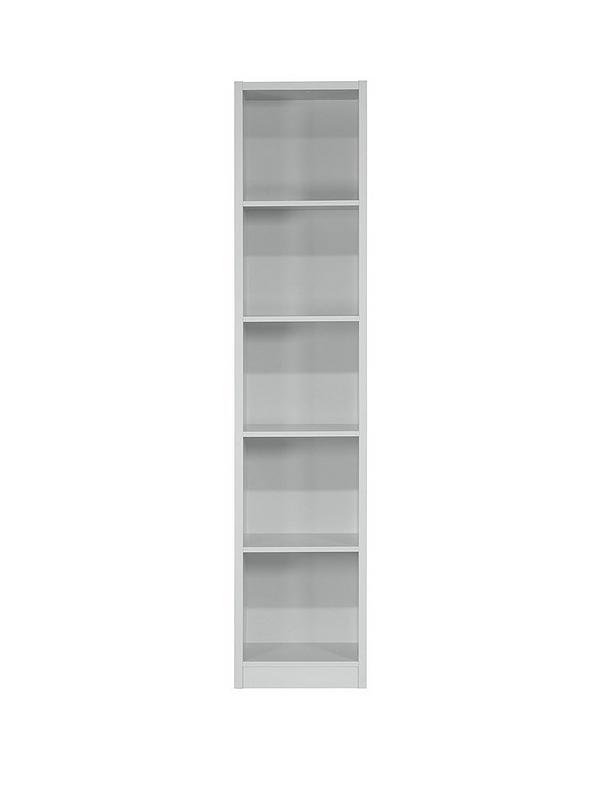 Metro Tall Half Width Bookcase, Home Essentials Metro Tall Wide Extra Deep Bookcase White