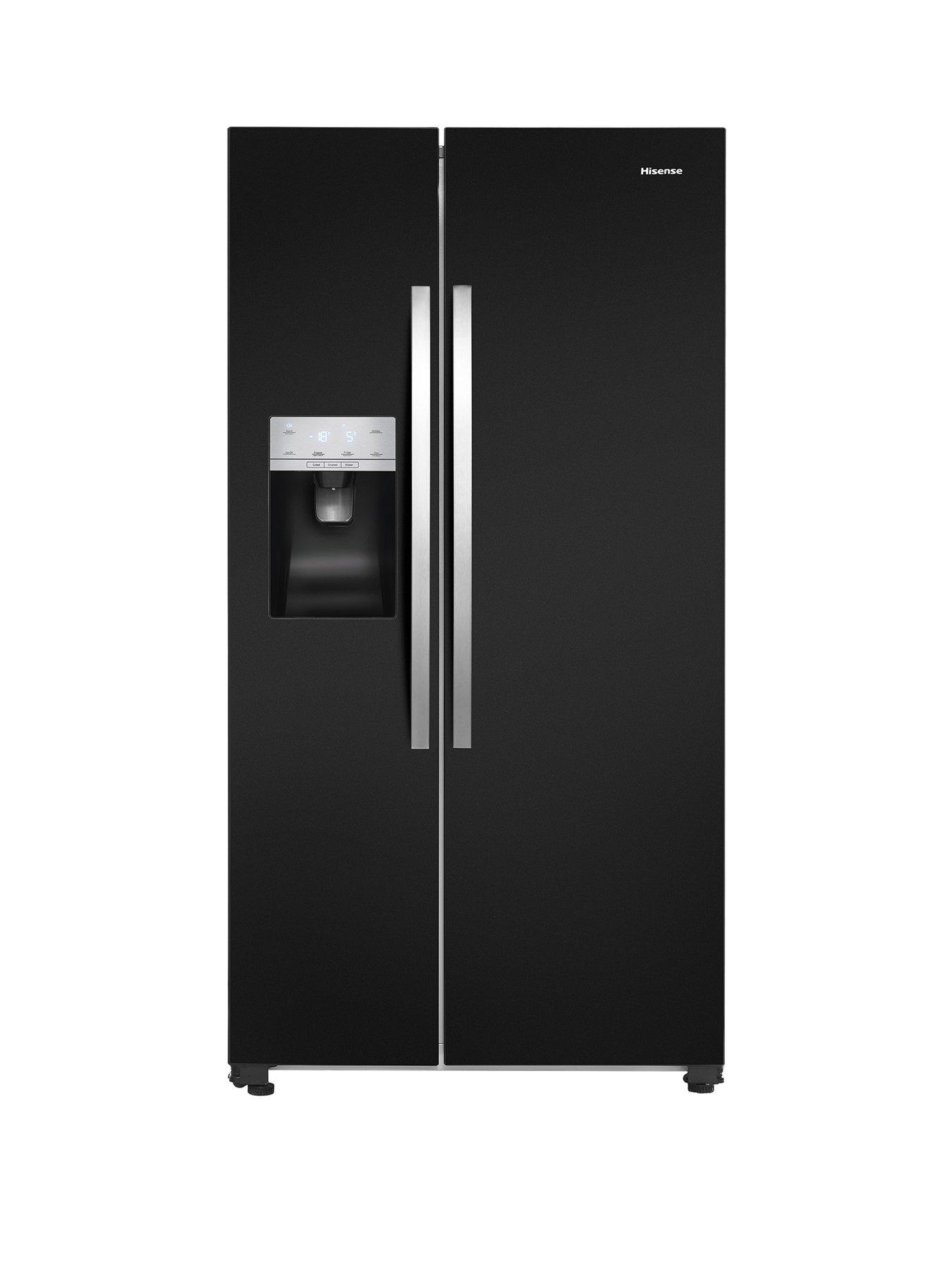 Hisense Rs696N4Lb1 91Cm Wide, Total No Frost, American Style Fridge Freezer - Black