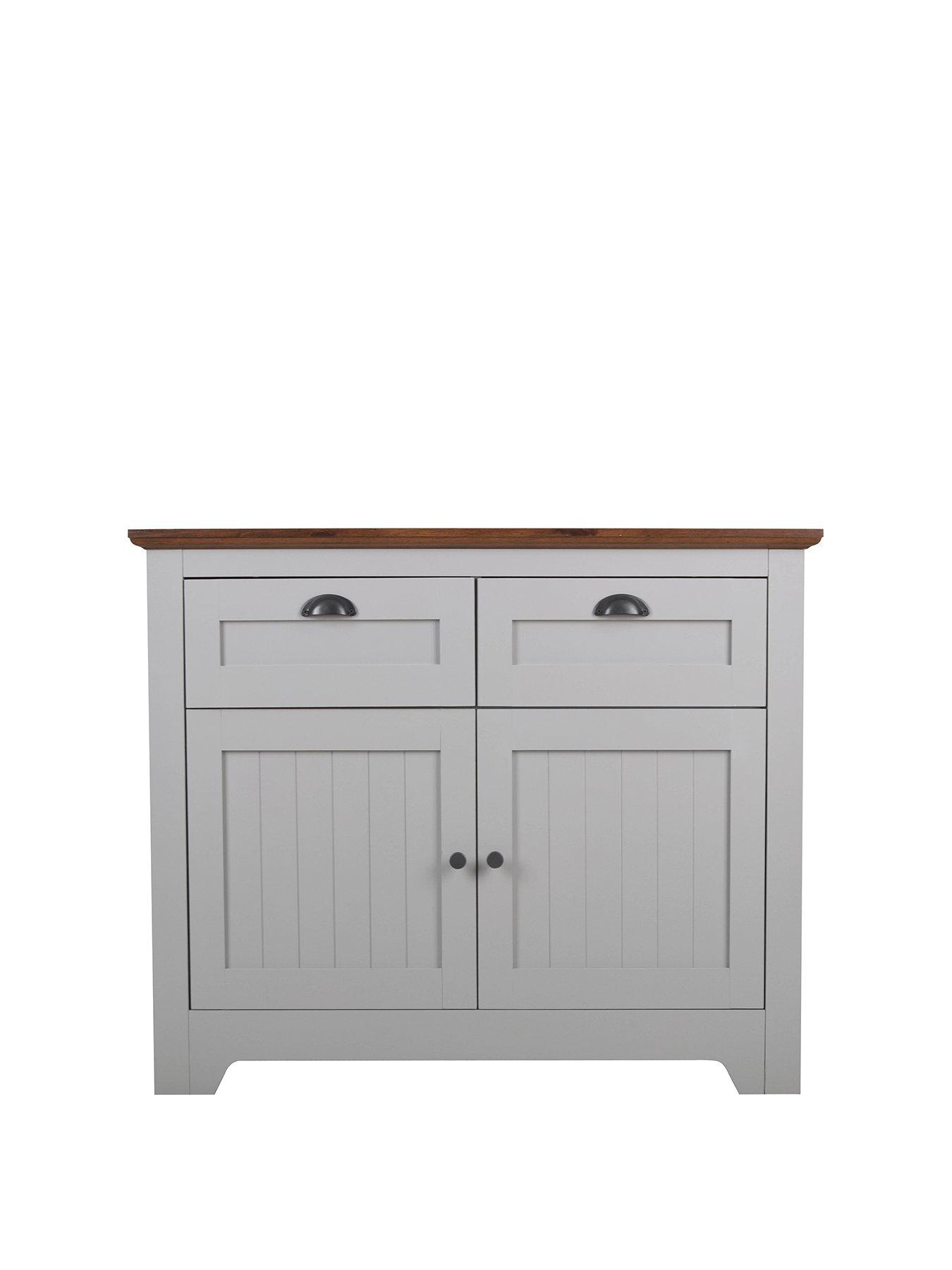 Very Home Devon Compact Sideboard - Grey/Walnut Effect