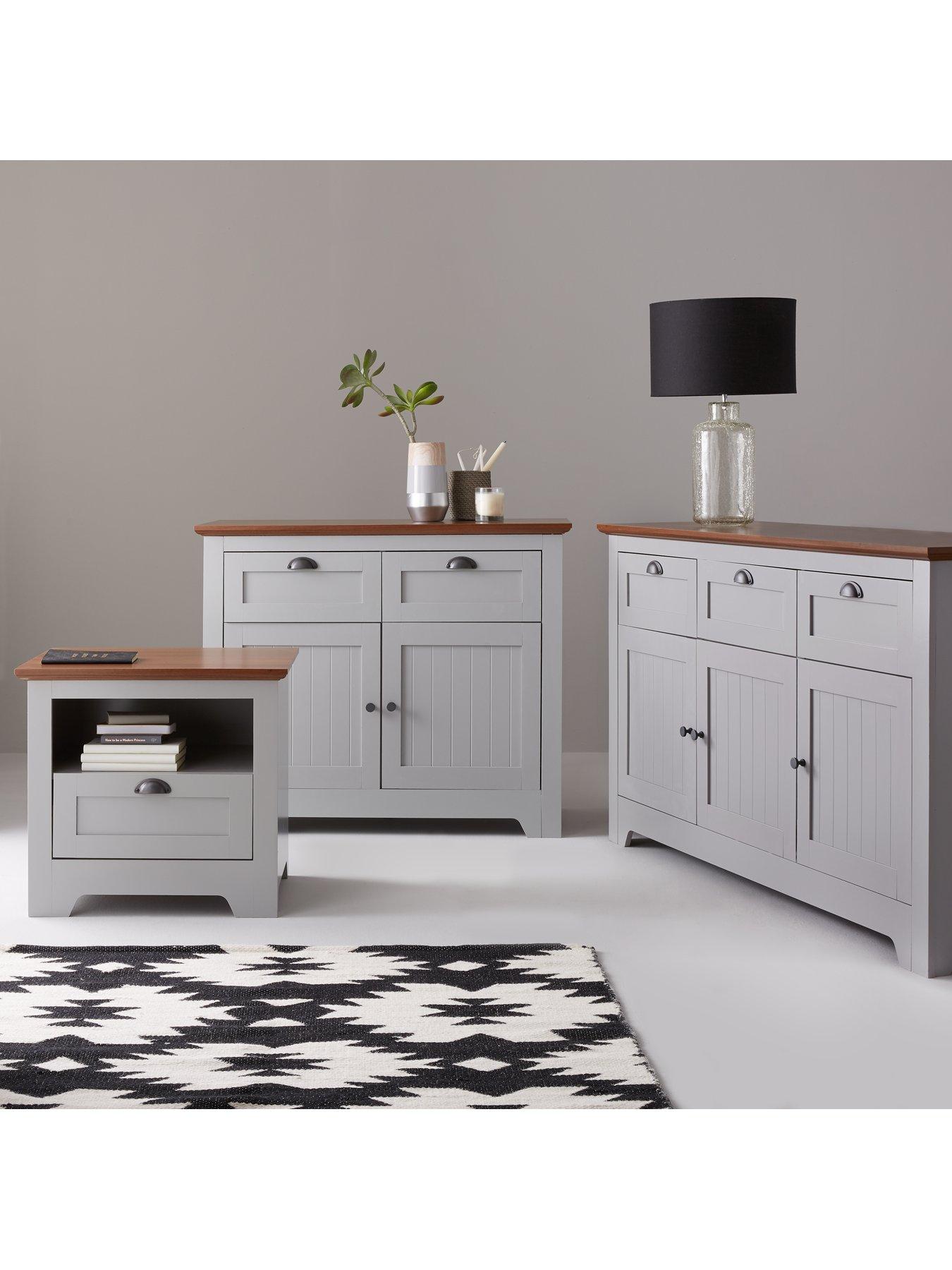 Grey compact deals sideboard