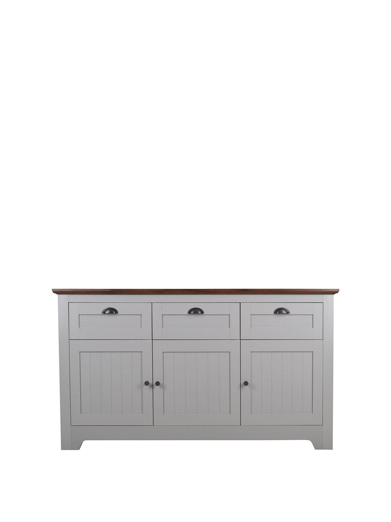 Very Home Devon Large Sideboard - Grey/Walnut Effect