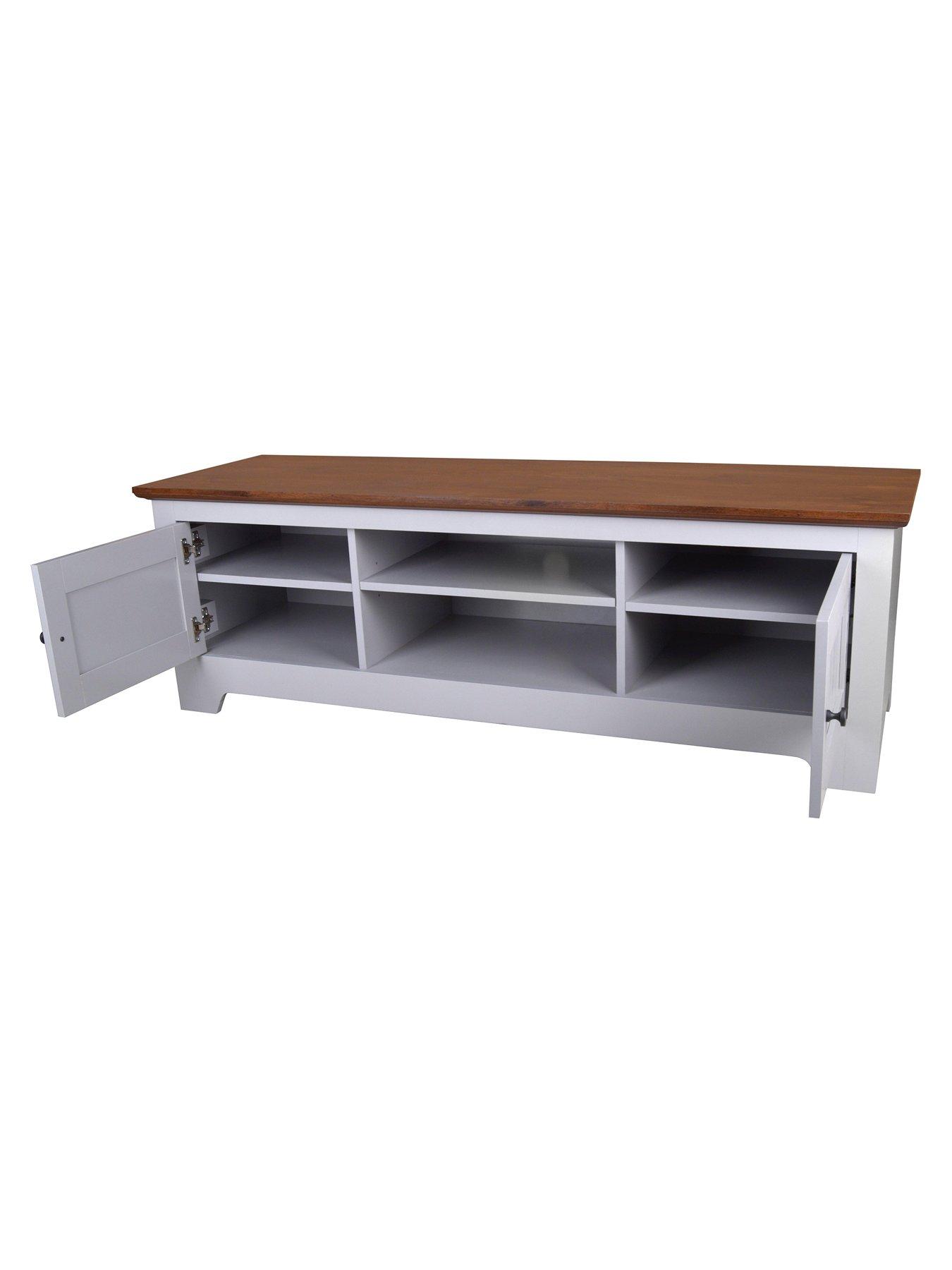 Devon Grey TV Unit Grey Walnut Effect fits up to 65 inch TV