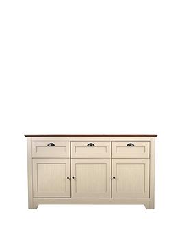 Product photograph of Very Home Devon Large Sideboard - Ivory Walnut Effect from very.co.uk