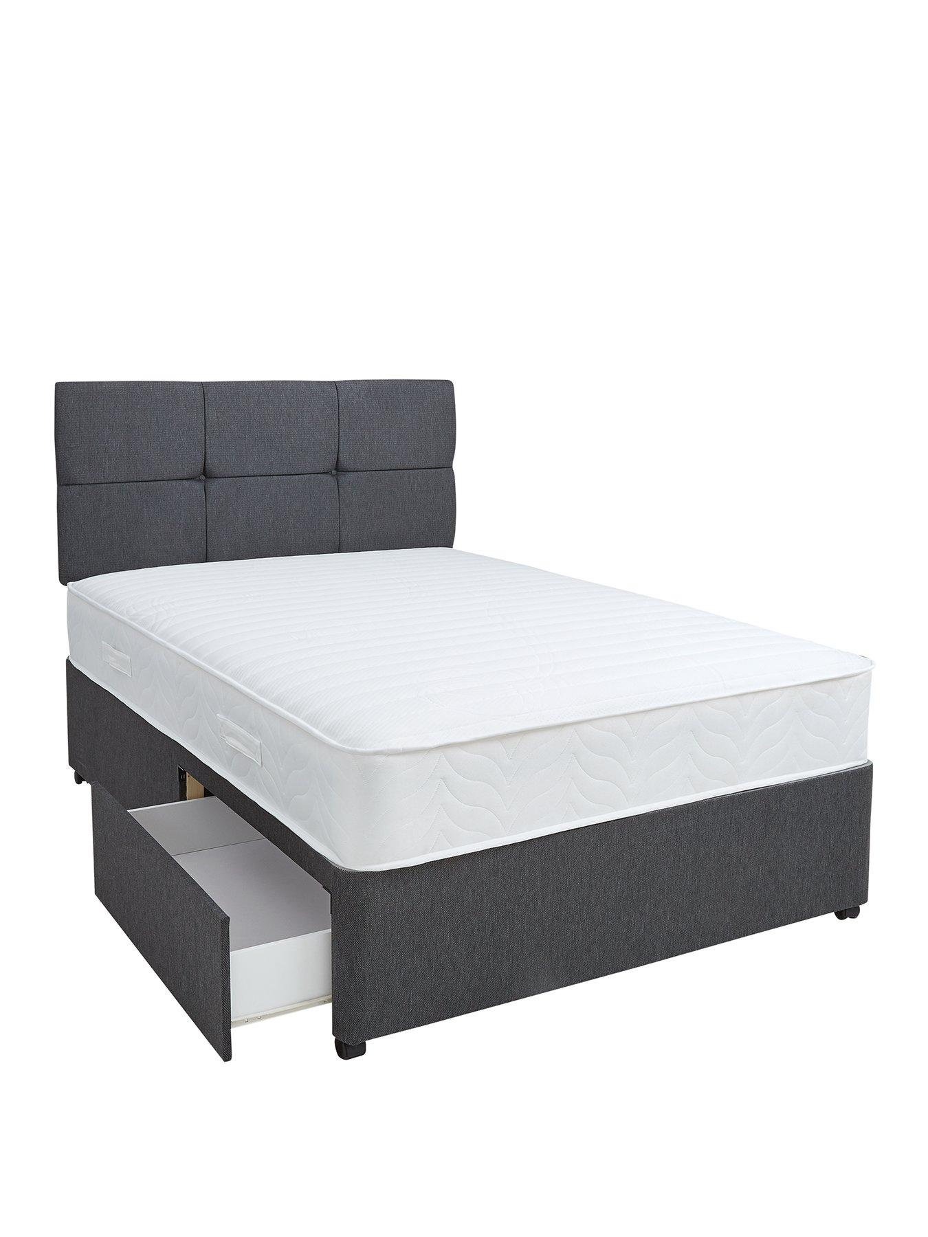 single drawer divan with mattress