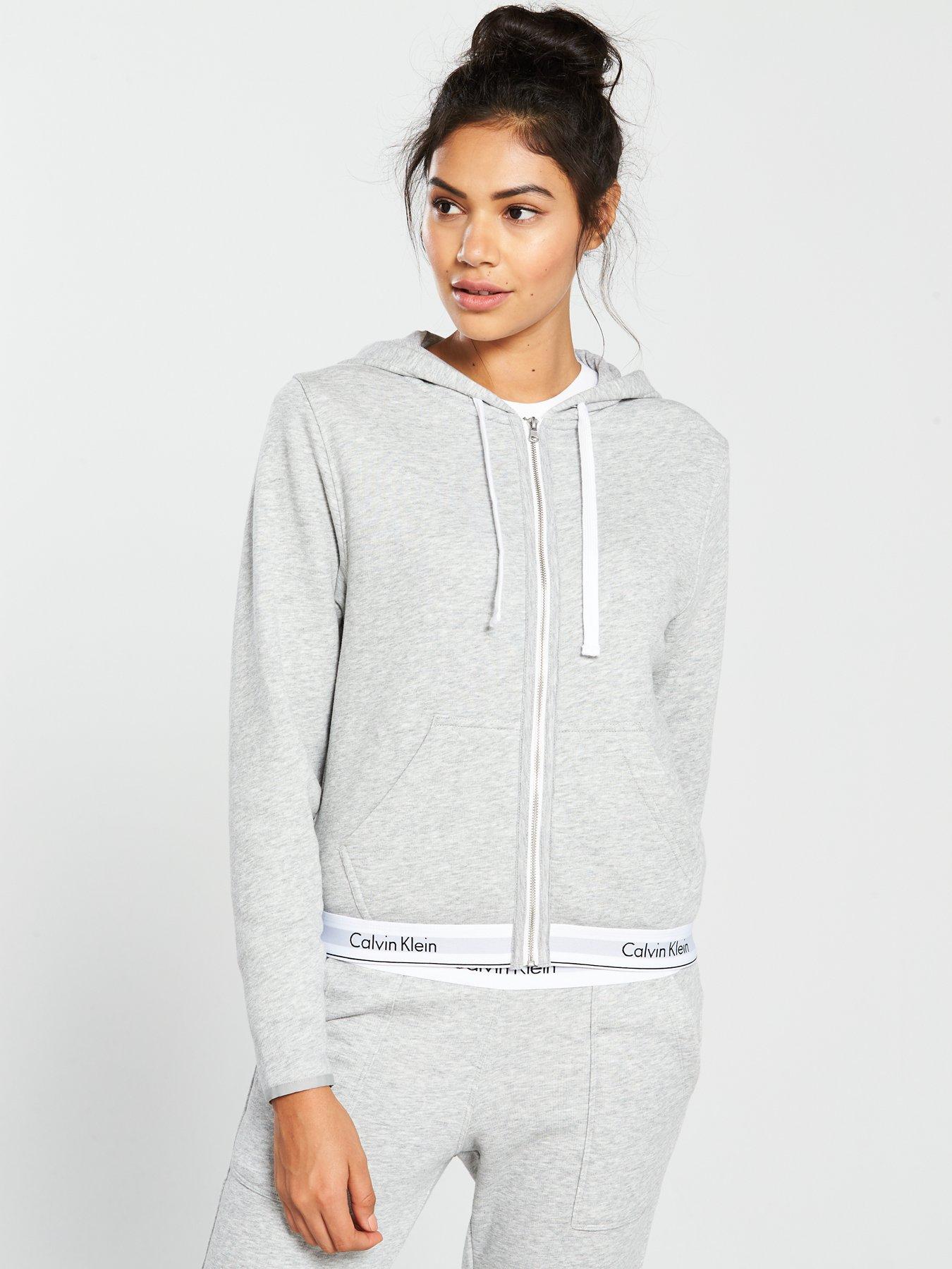 calvin klein zip through hoodie