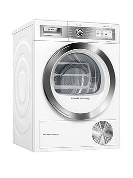 Bosch Serie 8 Wtyh6791Gb 9Kg Self-Cleaning Condenser&Trade; Tumble Dryer With Heat Pump Technology – White