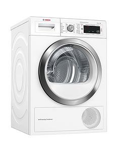 Bosch Serie 8 WTW87561GB 9kg Condenser Tumble Dryer with Heat Pump Technology - White