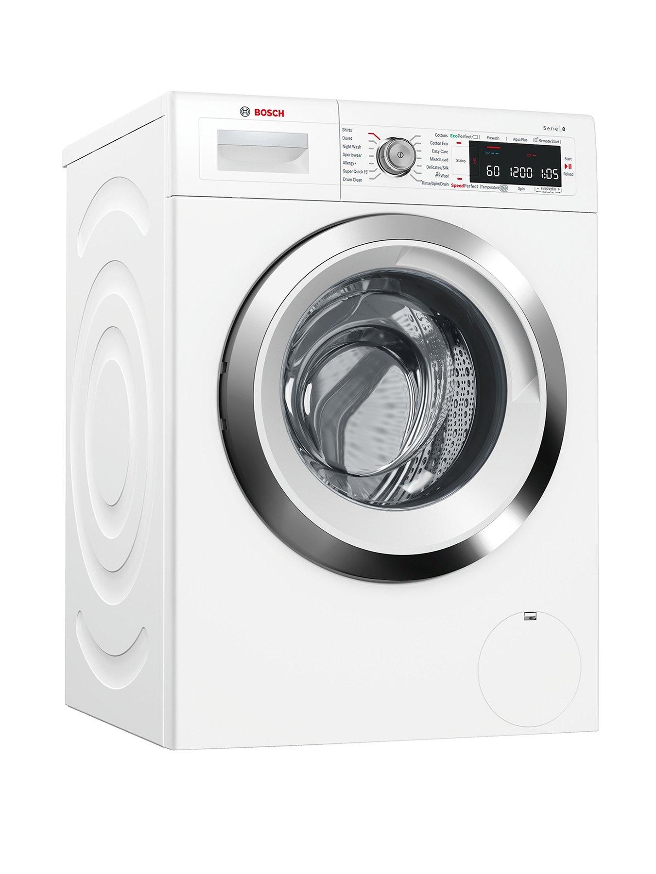 Bosch Serie 8 Waw325H0Gb 9Kg Load, 1600 Spin Ecosilence Drive Home Connect Washing Machine – White