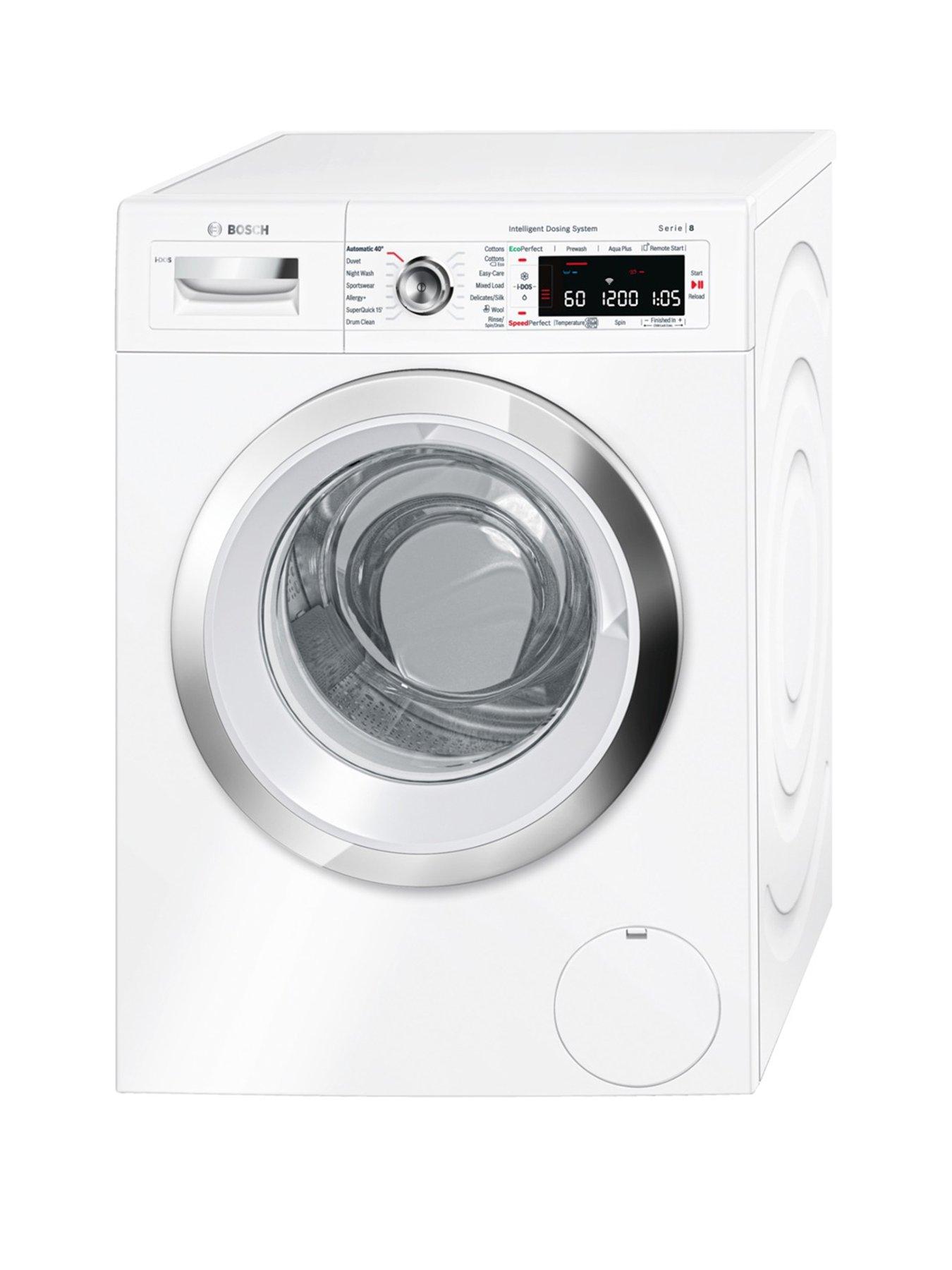 Bosch Serie 8 Wawh8660Gb 9Kg Load, 1400 Spin I-Dos Home Connect Washing Machine - White