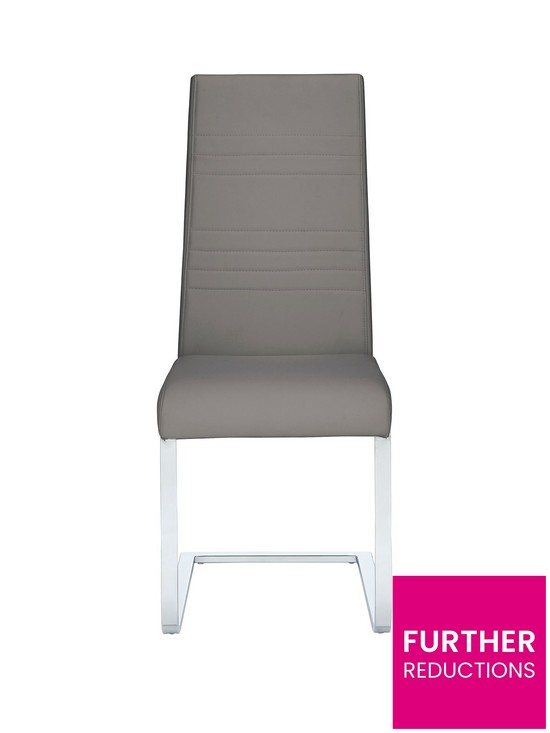 stillFront image of pair-of-jet-faux-leather-cantilever-dining-chairs-grey