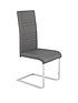  image of pair-of-jet-faux-leather-cantilever-dining-chairs-grey