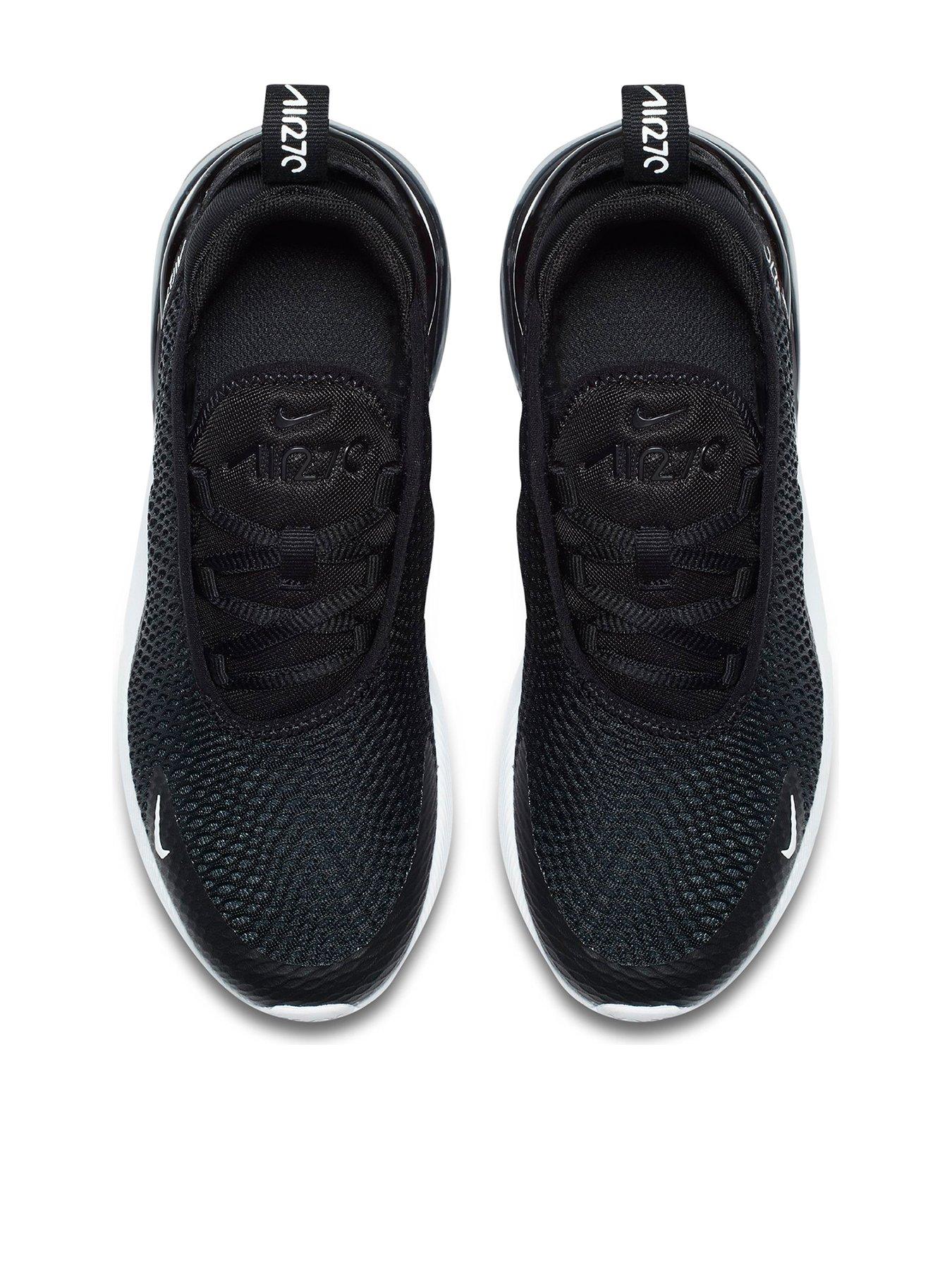 Nike Air Max 270 Childrens Trainer Black White Very