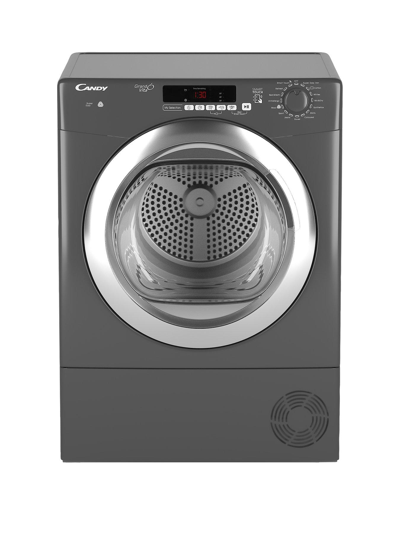Candy Grand'O Vita Gvsc9Dcgr 9Kg Load Condenser Sensor Tumble Dryer With Smart Touch - Graphite