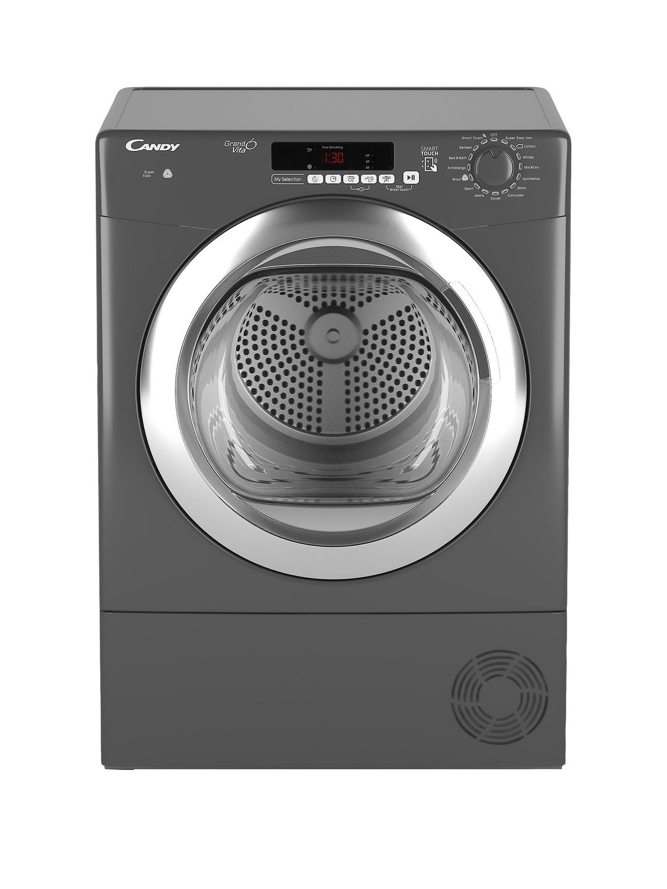Candy Grand’O Vita Gvsc10Dcgr 10Kg Load Condenser Sensor Tumble Dryer With Smart Touch – Graphite