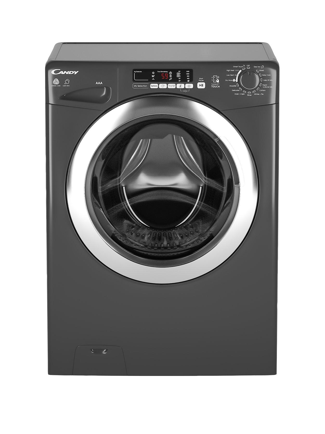Candy Gvsw485Dcr 8Kg Wash, 5Kg Dry, 1400 Spin Washer Dryer With Smart Touch – Graphite