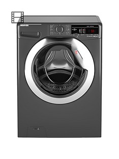 Hoover Dynamic Next DXOA48C3R 8kg Load, 1400 spin Washing Machine with One Touch - Graphite/Chrome
