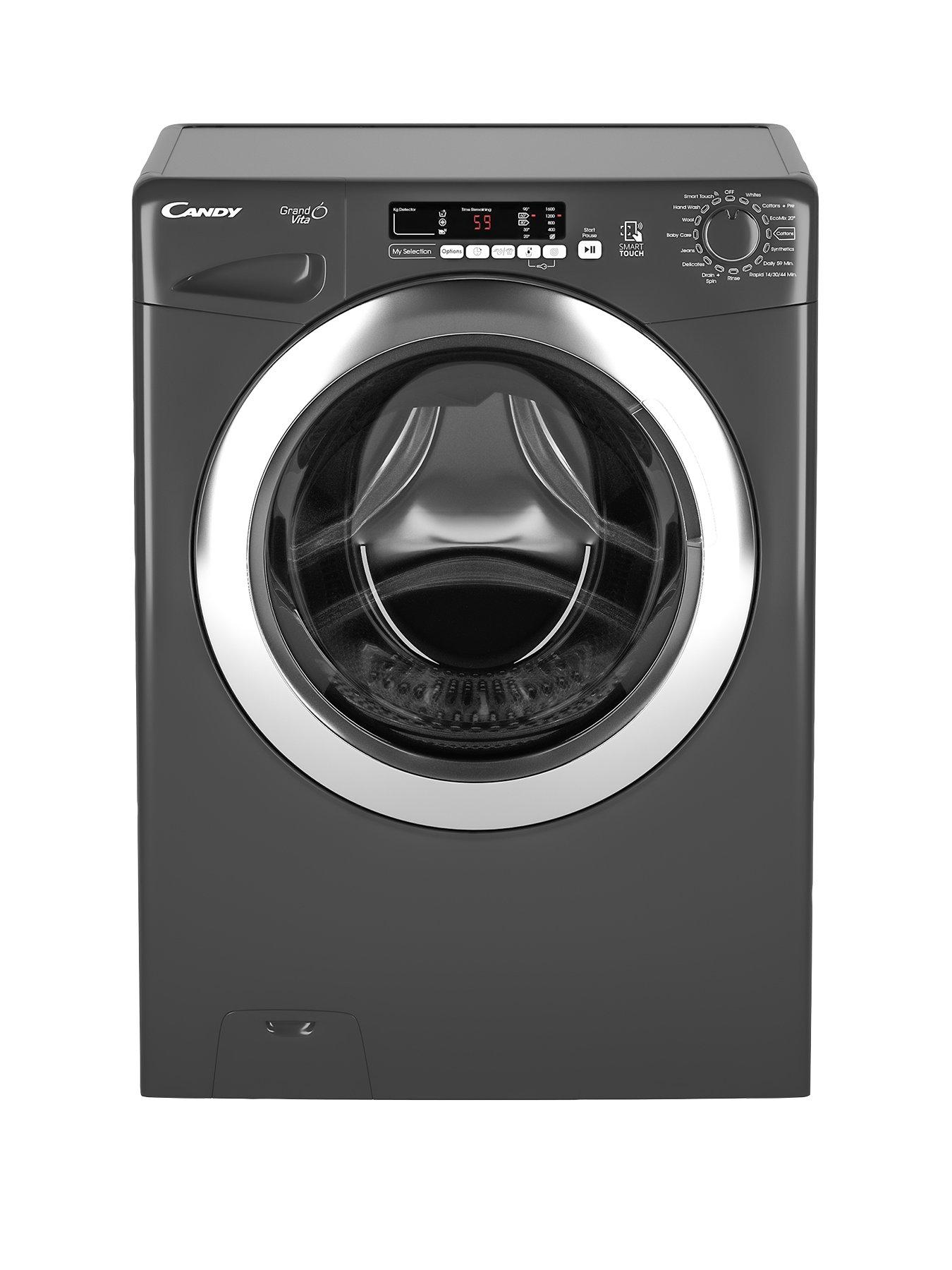 Candy Grand'O Vita Gvs149Dc3R 9Kg Load, 1400 Spin Washing Machine With Smart Touch - Graphite