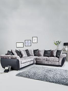 Product photograph of Alexa Fabric And Faux Leather Scatter Back Corner Group Sofa - Fsc Reg Certified from very.co.uk