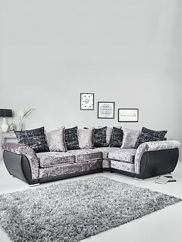 Product photograph of Alexa Fabric And Faux Leather Right Hand Scatter Back Corner Group Sofa - Fsc Reg Certified from very.co.uk