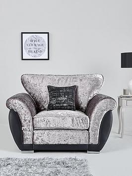 Product photograph of Alexa Fabric And Faux Leather Armchair - Fsc Reg Certified from very.co.uk