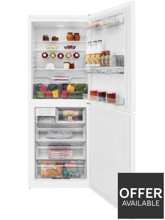 stillFront image of beko-cfg1790dw-70cm-wide-frost-free-fridge-freezer-with-non-plumbed-water-dispenser-white