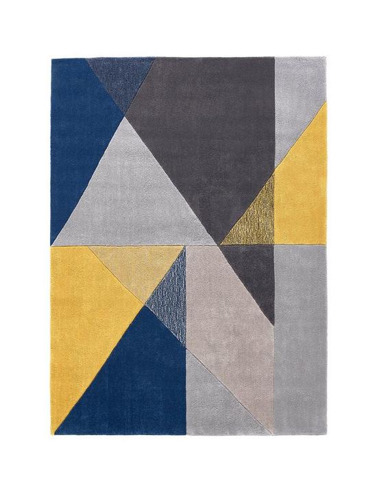 front image of design-matters-triangle-geo-rug