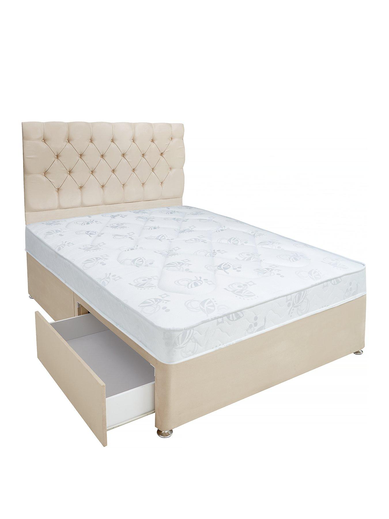 Product photograph of Airsprung New Victoria Essentials Quilt Divan With Storage Options from very.co.uk