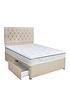  image of airsprung-new-victoria-pillow-top-divan-with-storage-options-natural-grey