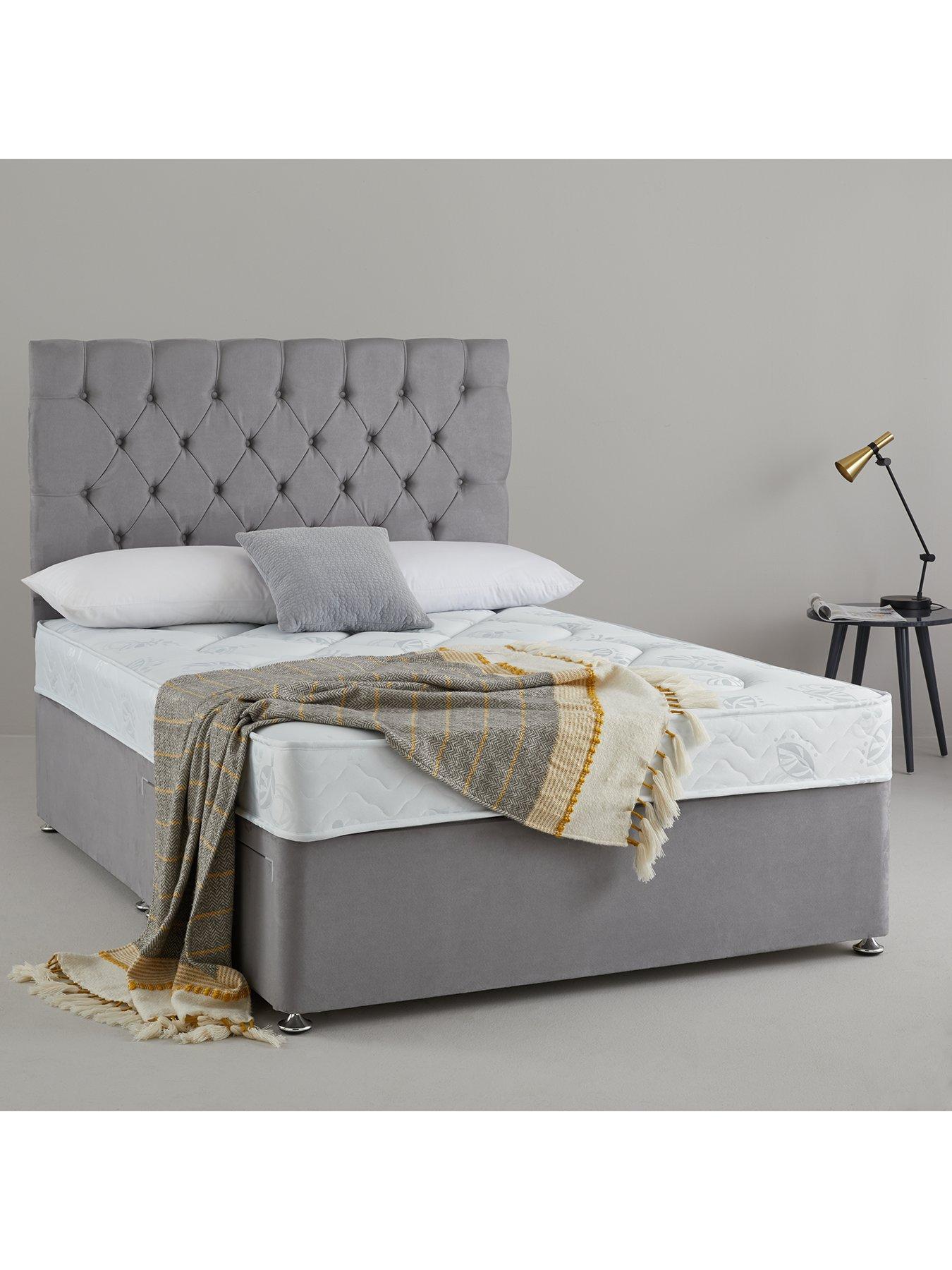 Airsprung New Victoria Ortho Divan Bed with Storage Options Natural