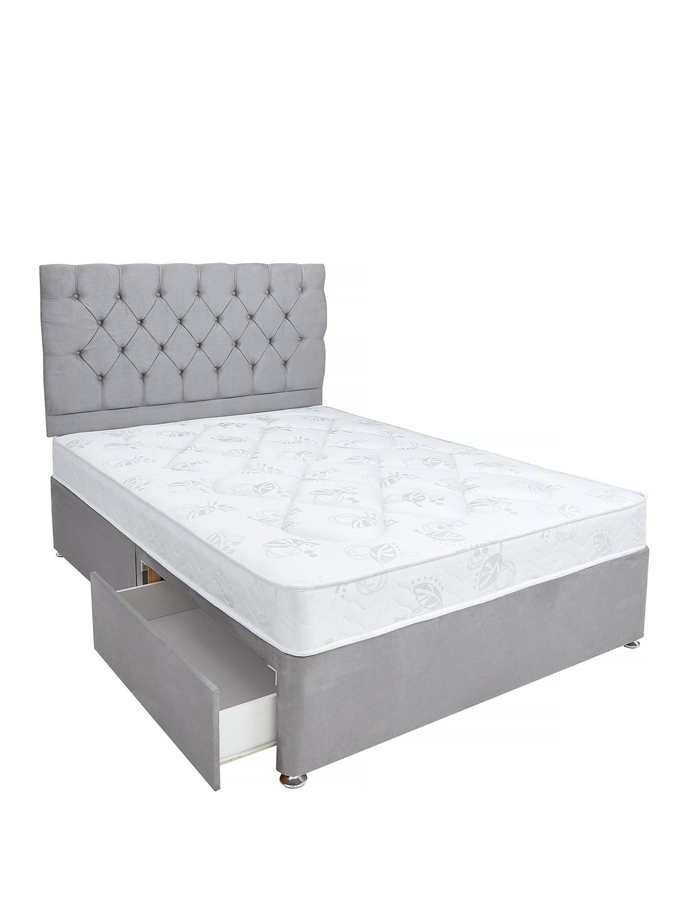 Airsprung New Victoria Ortho Divan Bed with Storage Options Natural