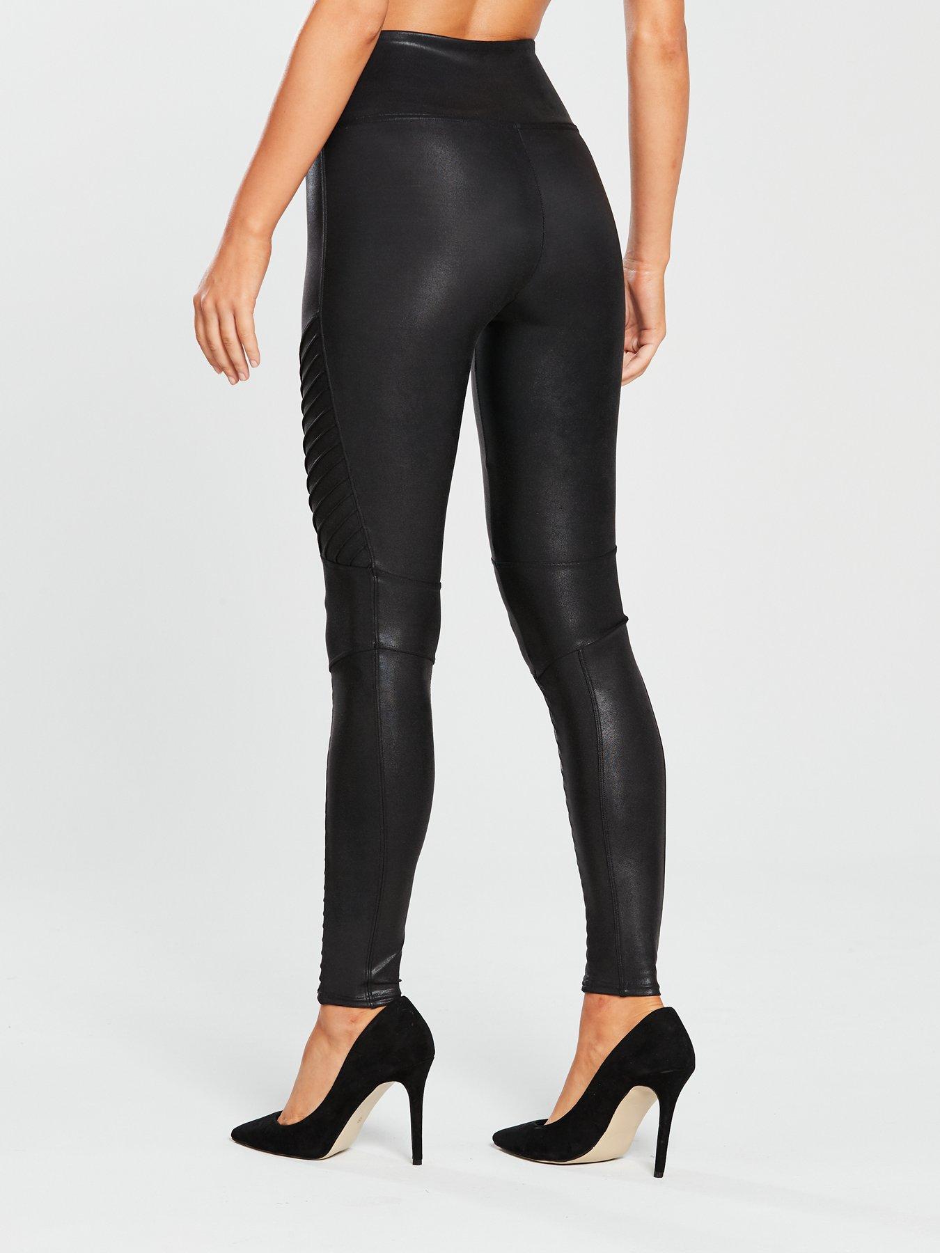 SPANX FAUX LEATHER MOTO LEGGINGS