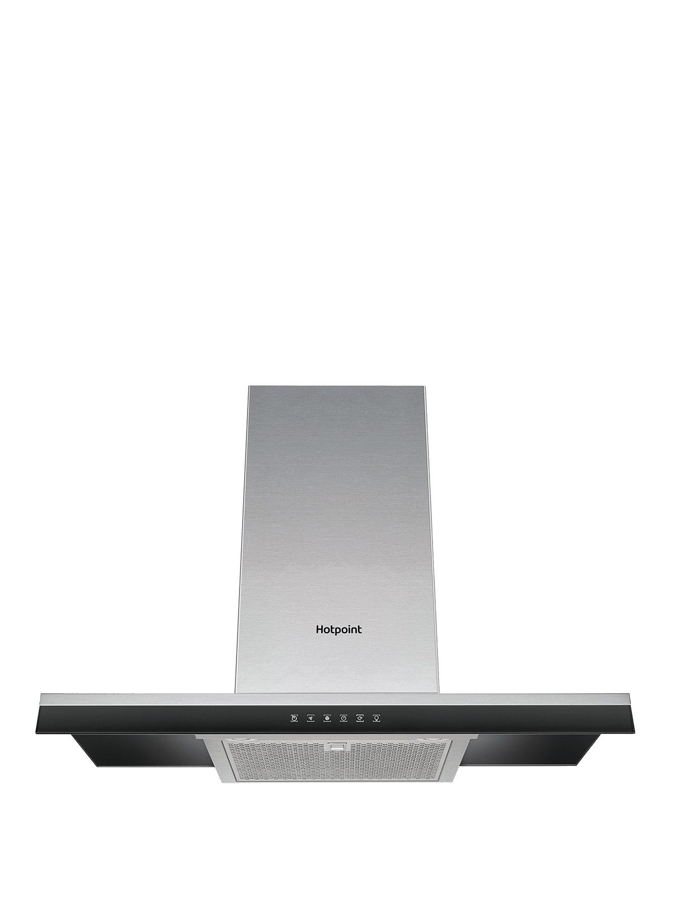 Hotpoint Phbg9.8Ltsix 90Cm Cooker Hood – Black/Stainless Steel