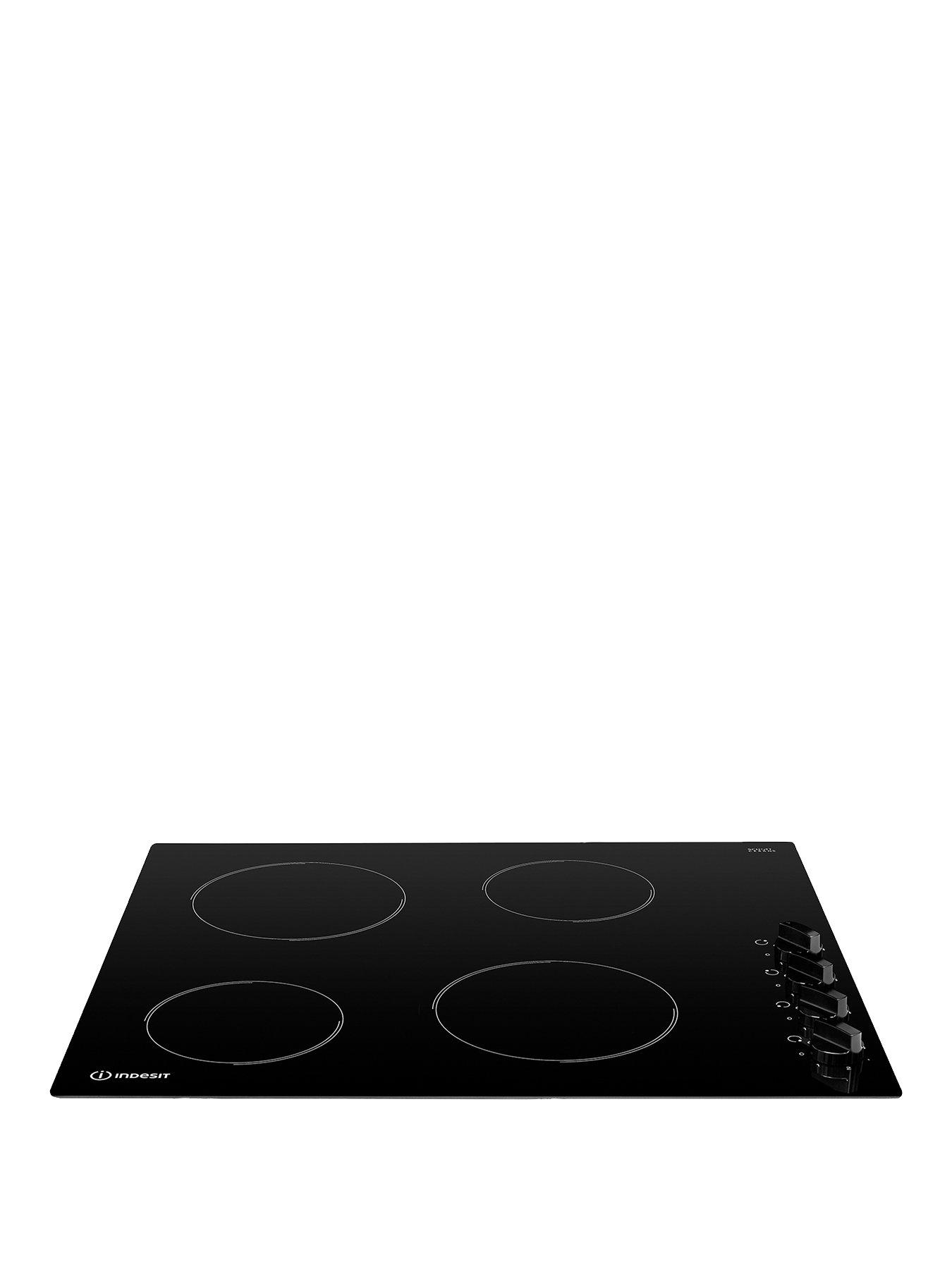 Product photograph of Indesit Ri860c 60cm Built-in Ceramic Hob - Black - Hob With Installation from very.co.uk