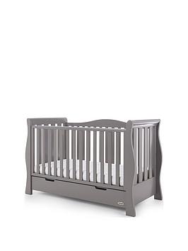 Product photograph of Obaby Stamford Luxe Sleigh Cot Bed from very.co.uk