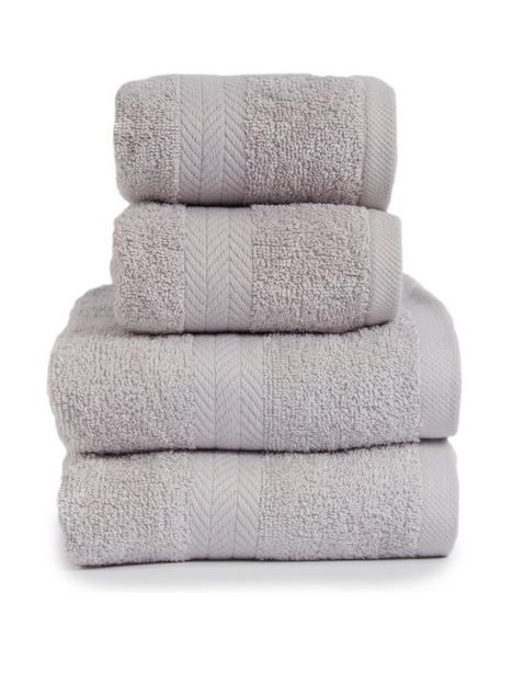 essentials-collection-4-piece-100-cotton-450-gsm-quick-dry-towel-bale-light-grey