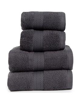 Product photograph of Everyday 4-piece 100 Cotton 450 Gsm Quick Dry Towel Bale - Dark Grey from very.co.uk