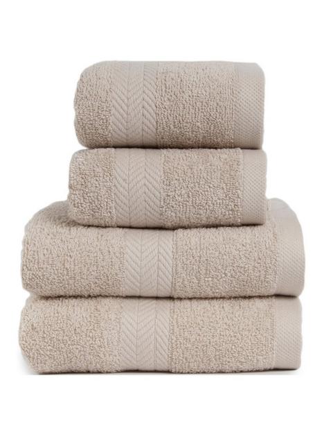 everyday-4-piece-100-cotton-450-gsm-quick-dry-towel-bale-ndash-pebble