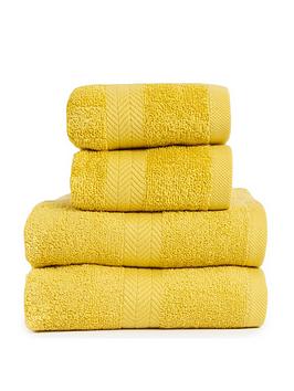 Product photograph of Everyday 4-piece 100 Cotton 450 Gsm Quick Dry Towel Bale Ndash Saffron from very.co.uk