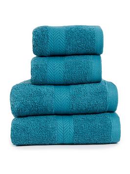 Product photograph of Everyday 4-piece 100 Cotton 450 Gsm Quick Dry Towel Bale Ndash Teal from very.co.uk