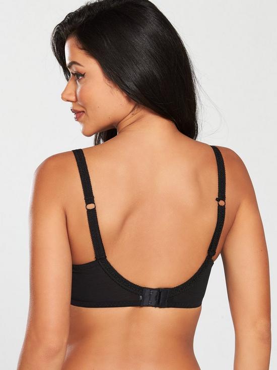 back image of pour-moi-electra-spacer-t-shirt-bra-black