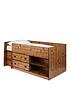  image of very-home-jackson-mid-sleeper-bed-with-mattress-options-buy-and-save-rustic-pine