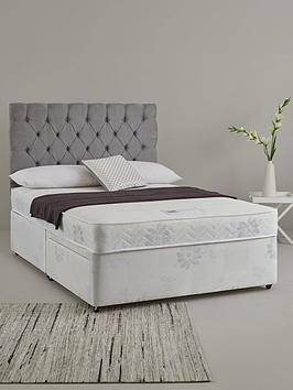 Product photograph of Airsprung New Astbury Memory Divan With Storage Options - White from very.co.uk