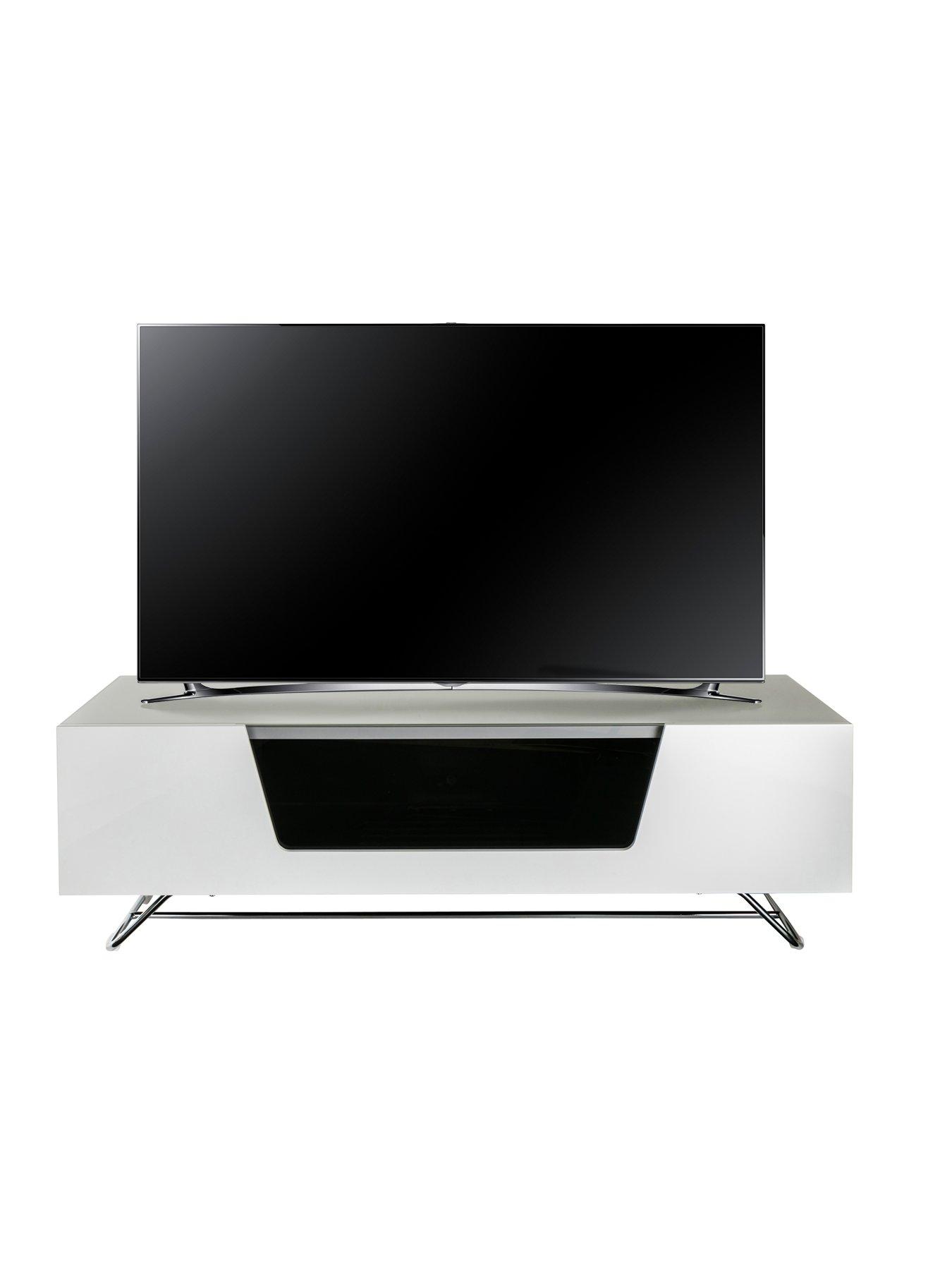 Image 1 of 5 of Alphason Chromium 120 cm TV Unit - White - fits up to 55 inch TV