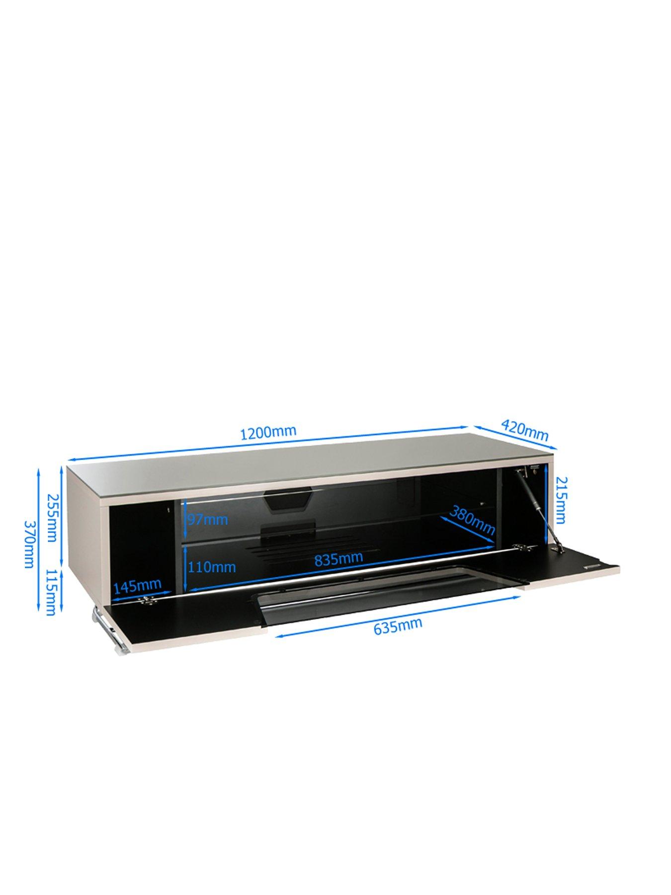 Image 5 of 5 of Alphason Chromium 120 cm TV Unit - White - fits up to 55 inch TV