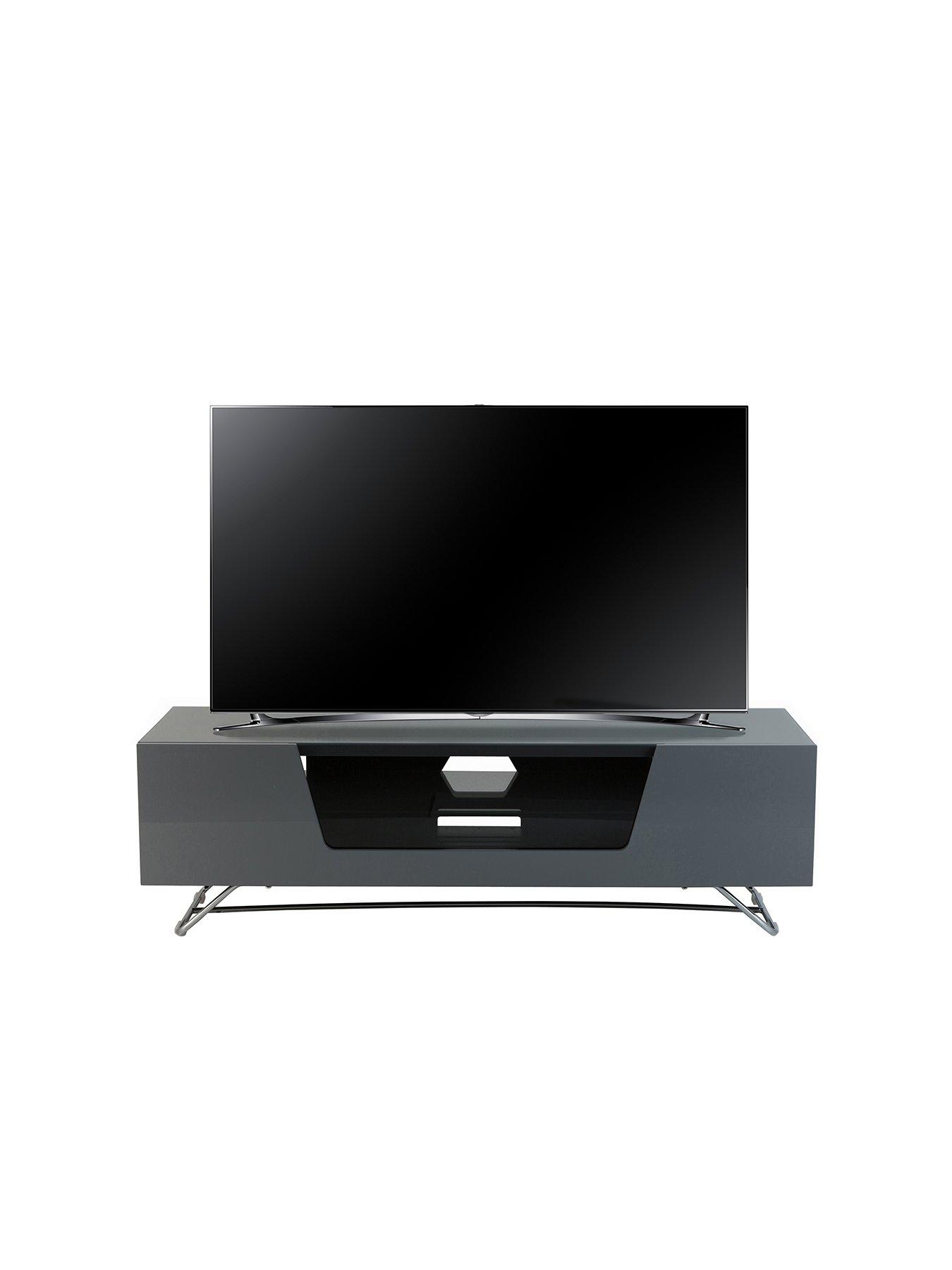 Alphason Chromium 120 cm TV Unit - Grey - fits up to 55 inch TV