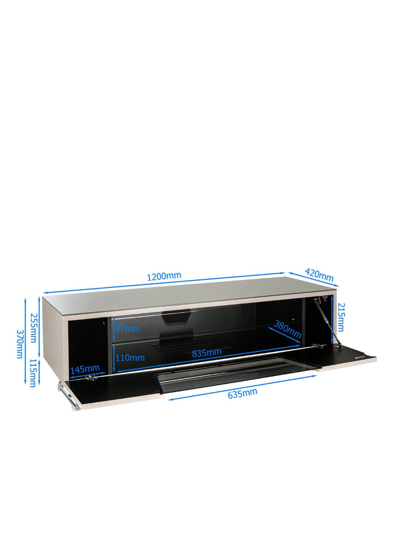 Image 5 of 5 of Alphason Chromium 120 cm TV Unit - Grey - fits up to 55 inch TV&nbsp;