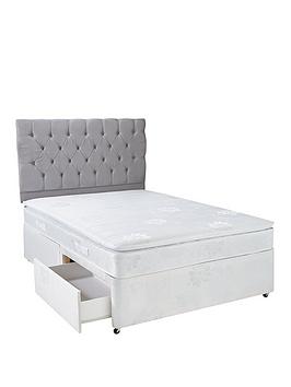 Product photograph of Airsprung New Astbury Pillow Top Divan With Storage Options - White Headboard Not Included from very.co.uk