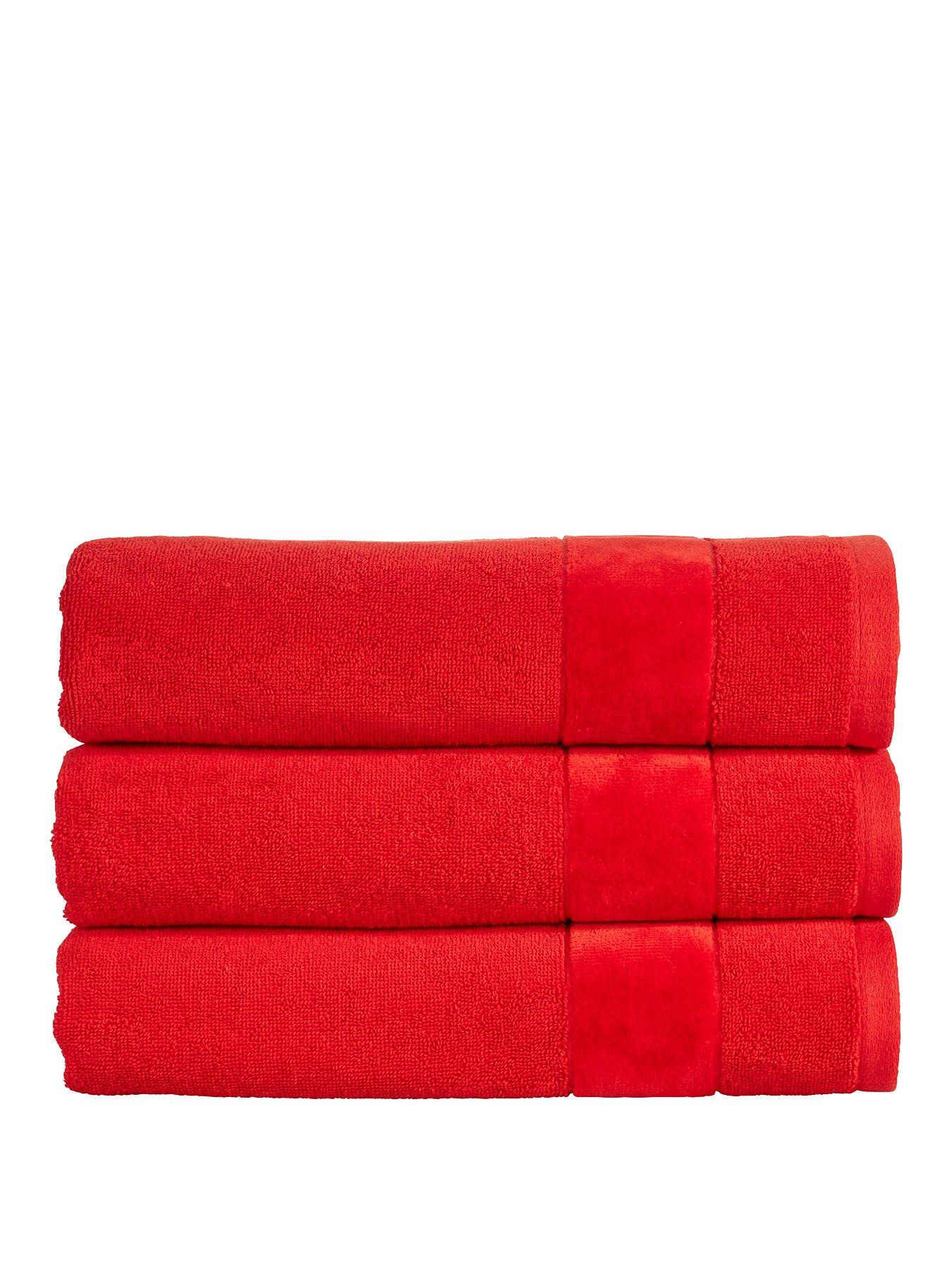 Christy Prism Turkish Cotton Towel Collection Fire Engine Red very